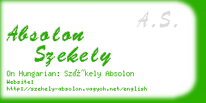 absolon szekely business card